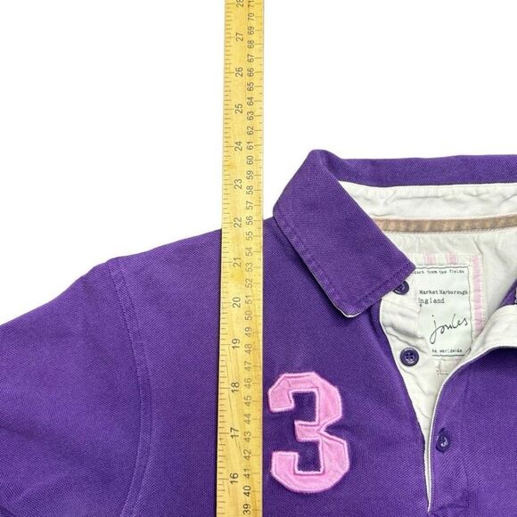 Joules Rugby Polo Short Sleeve Shirt Womens Small S Purple Pink - Picture 10 of 11